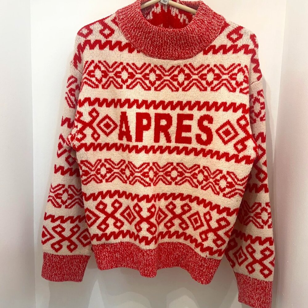Gender Neutral Apres French Ski Sweater Like New Sz Small